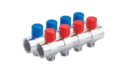 تصویر نیوکلکتور رزوه ای همراه با شیر تنظیم نیوپایپ