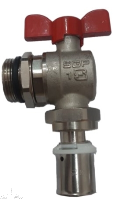 تصویر شیر زانویی روپیچ دارای مهره تنظیم با مهره پرسی نیوپایپ